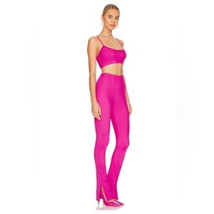Damasia Mesh Pant Set in Pink